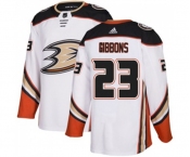 Anaheim Ducks #23 Brian Gibbons Authentic White Away Hockey Jersey