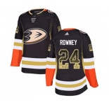 Anaheim Ducks #24 Carter Rowney Authentic Black Drift Fashion Hockey Jersey