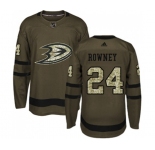 Anaheim Ducks #24 Carter Rowney Authentic Green Salute to Service Hockey Jersey