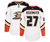 Anaheim Ducks #27 Scott Niedermayer Authentic White Away Hockey Jersey