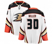 Anaheim Ducks #30 Ryan Miller Fanatics Branded White Away Breakaway Hockey Jersey