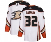 Anaheim Ducks #32 Jacob Larsson Authentic White Away Hockey Jersey