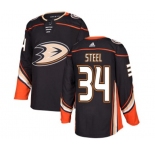 Anaheim Ducks #34 Sam Steel Authentic Black Home Hockey Jersey