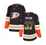 Anaheim Ducks #37 Nick Ritchie Authentic Black Drift Fashion Hockey Jersey