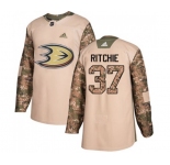 Anaheim Ducks #37 Nick Ritchie Authentic Camo Veterans Day Practice Hockey Jersey