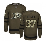 Anaheim Ducks #37 Nick Ritchie Authentic Green Salute to Service Hockey Jersey