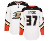 Anaheim Ducks #37 Nick Ritchie Authentic White Away Hockey Jersey