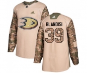 Anaheim Ducks #39 Joseph Blandisi Authentic Camo Veterans Day Practice Hockey Jersey