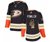 Anaheim Ducks #4 Cam Fowler Authentic Black Drift Fashion Hockey Jersey