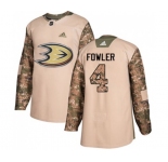 Anaheim Ducks #4 Cam Fowler Authentic Camo Veterans Day Practice Hockey Jersey