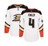 Anaheim Ducks #4 Cam Fowler Authentic White Away Hockey Jersey