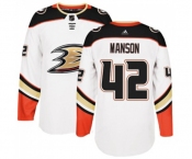 Anaheim Ducks #42 Josh Manson Authentic White Away Hockey Jersey