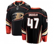 Anaheim Ducks #47 Hampus Lindholm Fanatics Branded Black Home Breakaway Hockey Jersey