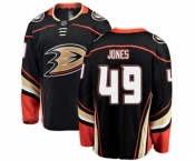 Anaheim Ducks #49 Max Jones Authentic Black Home Fanatics Branded Breakaway Hockey Jersey