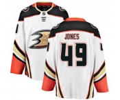 Anaheim Ducks #49 Max Jones Authentic White Away Fanatics Branded Breakaway Hockey Jersey