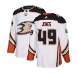 Anaheim Ducks #49 Max Jones Authentic White Away Hockey Jersey