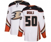 Anaheim Ducks #50 Benoit-Olivier Groulx Authentic White Away Hockey Jersey