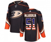 Anaheim Ducks #51 Blake McLaughlin Authentic Black USA Flag Fashion Hockey Jersey