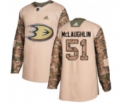 Anaheim Ducks #51 Blake McLaughlin Authentic Camo Veterans Day Practice Hockey Jersey