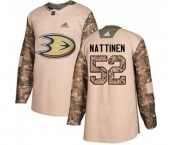 Anaheim Ducks #52 Julius Nattinen Authentic Camo Veterans Day Practice Hockey Jersey