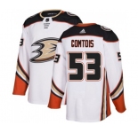 Anaheim Ducks #53 Max Comtois Authentic White Away Hockey Jersey