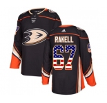 Anaheim Ducks #67 Rickard Rakell Authentic Black USA Flag Fashion Hockey Jersey