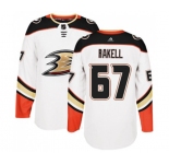 Anaheim Ducks #67 Rickard Rakell Authentic White Away Hockey Jersey