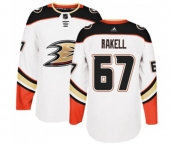 Anaheim Ducks #67 Rickard Rakell Authentic White Away Hockey Jersey
