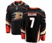 Anaheim Ducks #7 Andrew Cogliano Fanatics Branded Black Home Breakaway Hockey Jersey