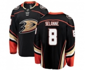 Anaheim Ducks #8 Teemu Selanne Fanatics Branded Black Home Breakaway Hockey Jersey