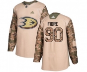 Anaheim Ducks #90 Giovanni Fiore Authentic Camo Veterans Day Practice Hockey Jersey