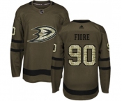 Anaheim Ducks #90 Giovanni Fiore Authentic Green Salute to Service Hockey Jersey