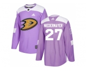 Men Adidas Anaheim Ducks #27 Scott Niedermayer Purple Authentic Fights Cancer Stitched NHL Jersey