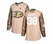 Men Adidas Anaheim Ducks #38 Derek Grant Camo Authentic 2017 Veterans Day Stitched NHL Jersey