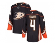 Men Adidas Anaheim Ducks #4 Cam Fowler Black Home Authentic Stitched NHL Jerse