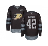 Men Adidas Anaheim Ducks #42 Josh Manson Black 1917-2017 100th Anniversary Stitched NHL Jersey