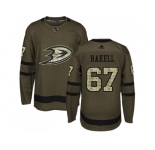 Men Adidas Anaheim Ducks #67 Rickard Rakell Green Salute to Service Stitched NHL Jersey