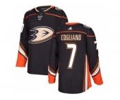Men Adidas Anaheim Ducks #7 Andrew Cogliano Black Home Authentic Stitched NHL Jersey