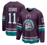Men Anaheim Ducks #11 Trevor Zegras Adidas 30th Anniversary Stitched NHL Jersey