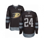 Men's Adidas Anaheim Ducks #24 Simon Despres Authentic Black 1917-2017 100th Anniversary NHL Jersey