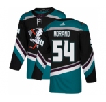 Men's Adidas Anaheim Ducks #54 Antoine Morand Premier Black-Teal Alternate NHL Jersey