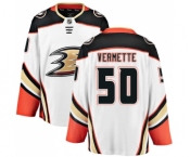 Men's Anaheim Ducks #50 Antoine Vermette Fanatics Branded White Away Breakaway NHL Jersey