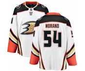 Men's Anaheim Ducks #54 Antoine Morand Fanatics Branded White Away Breakaway NHL Jersey