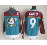 nhl anaheim ducks #9 kariya blue[throwback]