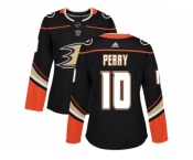 Women Adidas Anaheim Ducks #10 Corey Perry Black Home Authentic Stitched NHL Jersey