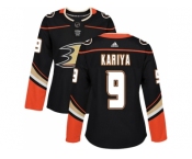 Women Adidas Anaheim Ducks #9 Paul Kariya Black Home Authentic Stitched NHL Jersey