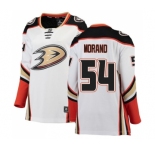 Women's Anaheim Ducks #54 Antoine Morand Authentic White Away Fanatics Branded Breakaway NHL Jersey