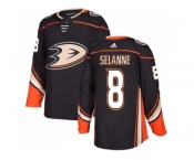Youth Adidas Anaheim Ducks #8 Teemu Selanne Black Home Authentic Stitched NHL Jersey