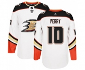 Youth Anaheim Ducks #10 Corey Perry Authentic White Away Hockey Jersey