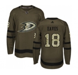Youth Anaheim Ducks #18 Patrick Eaves Authentic Green Salute to Service Hockey Jersey